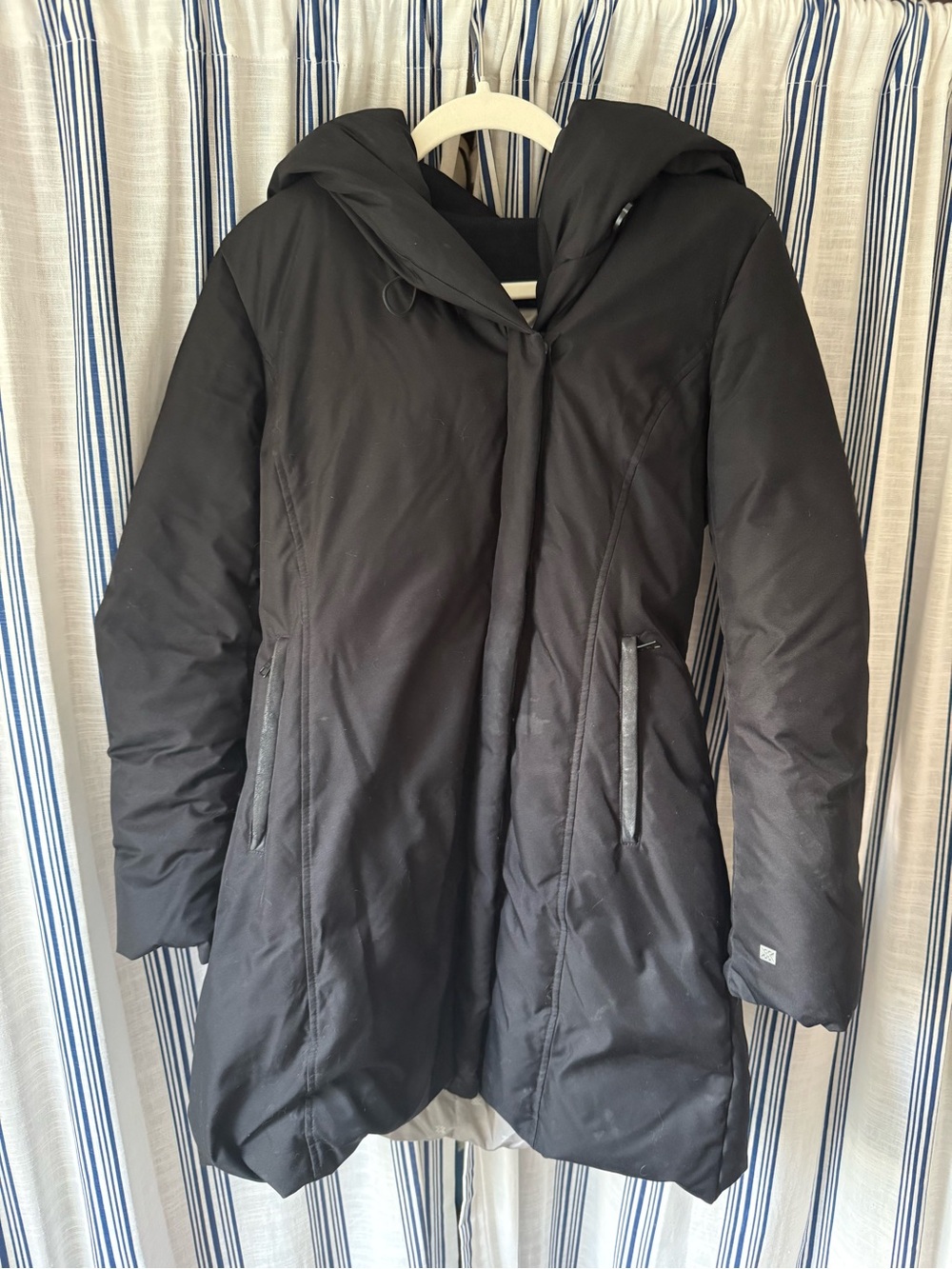 Soia & Kyo Women's Black Hooded Down Long Winter Coat